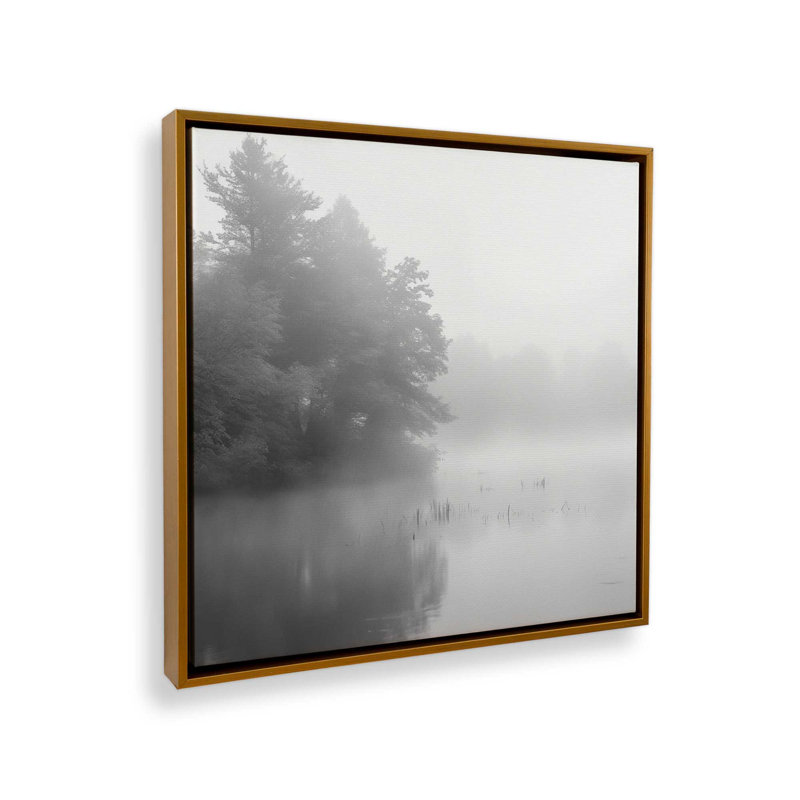Impression sur toile «Misty Enigma», 1, Cadre doré poli, H 12,75 po x l 12,75 po x P 1,75 po