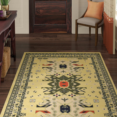 Tapis crème / vert Eesi
