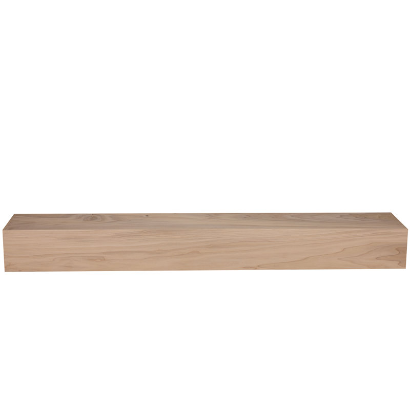 Poplar Floating Shelf, 7.25" H x 48.25" W x 5.25" D