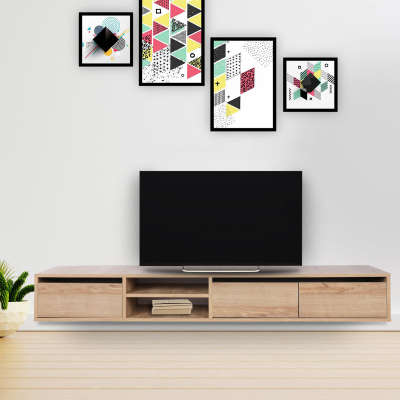 Hattchet Unfinished TV Stand for TVs up to 55", Oak
