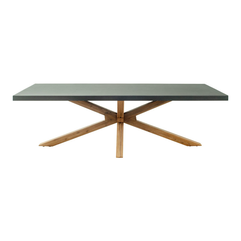 Table de salle à manger 95 "gris et naturel
