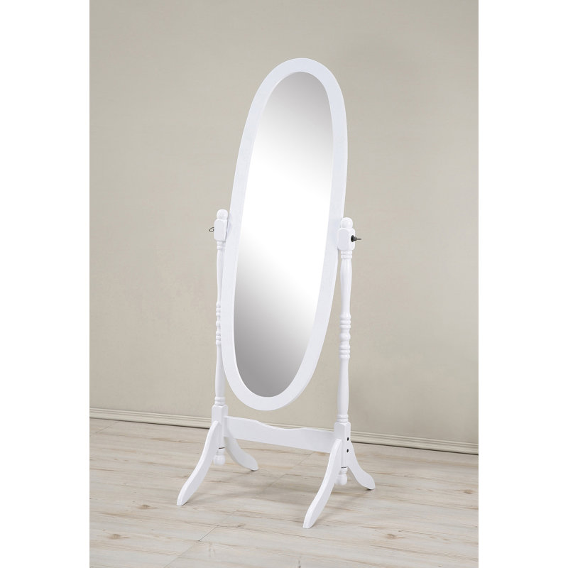 Miroir de plancher Modern Anna, Blanc
