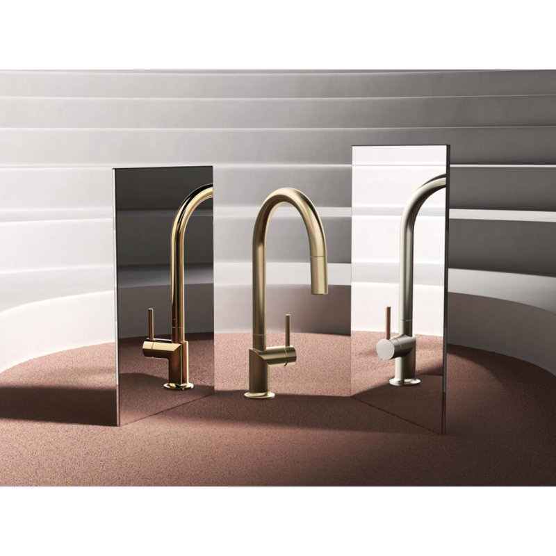 Odin® Pull-Down Faucet with Arc Spout, Luxe Gold, Lever