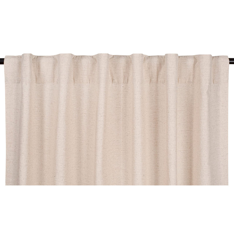 Panneaux de fenêtre en lin naturel lin texturé - Rideaux à pattes obscurcissantes, L 50 po x L 96 po