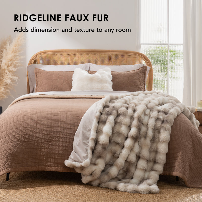 Ridgeline Faux Fur Throw Blanket 80