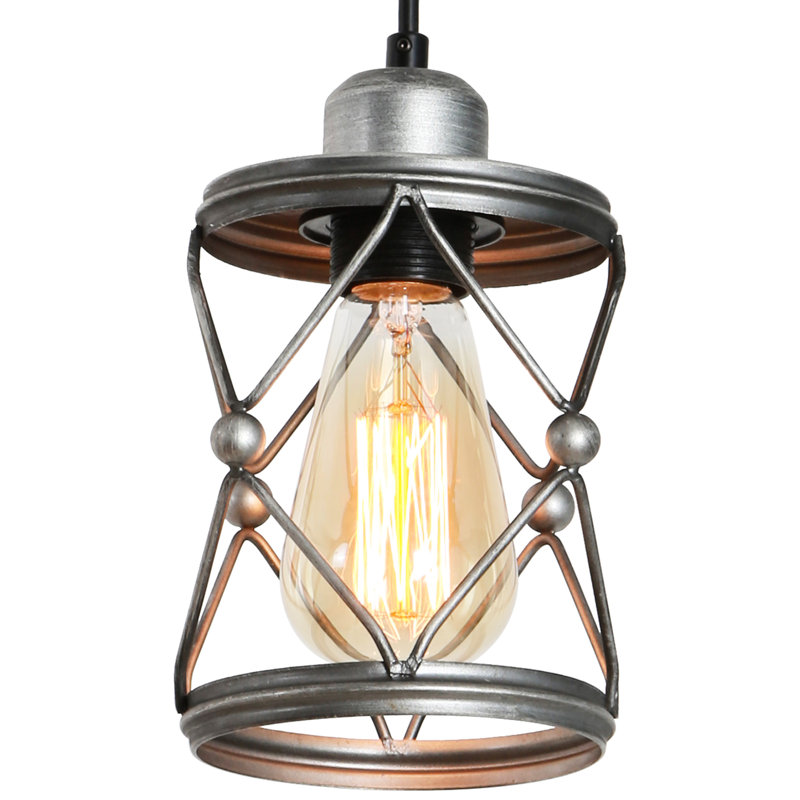 Mini-luminaire suspendu industriel en forme de cage | Îlot de cuisine et salle à manger