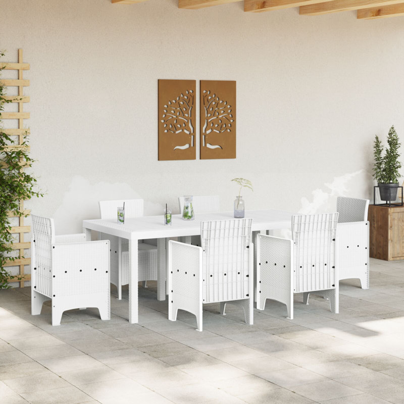 Table de jardin en rotin poly 78,74 x 39,37 x 28,74 po vidaXL Anthracite, H 28,7 po x l 78,7 po x P 39,4 po, Anthracite