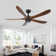 Wood Ceiling Fan No Light With Remote Control, Low Profile Ceiling Fan Without Light,Noiseless Reversible Dc Motor With Timer