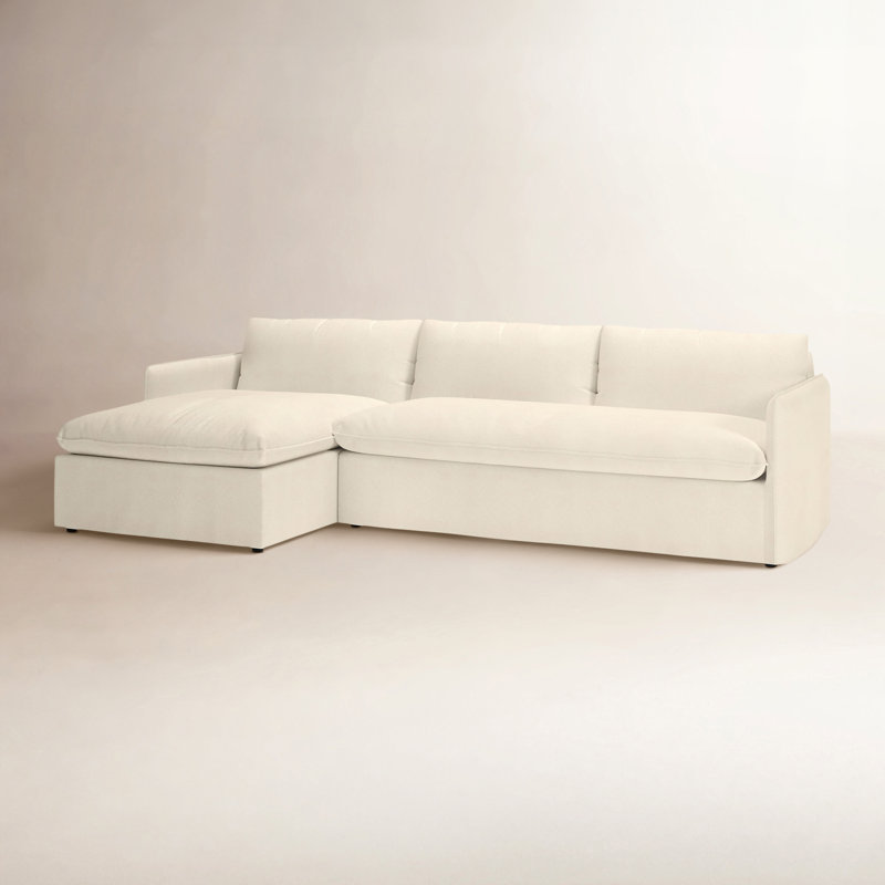 Bellatrix 2-Piece Slipcovered Sectional, Bayou Natural Canvas, Left Hand Facing