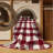 Washable Gingham Ribbon Farm Area Rug-1154577968