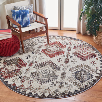 Killebrew Southwestern Cream/Grey/Red Area Rug
