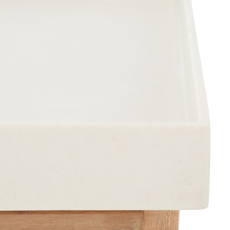 Table d'appoint Paolo, Beige, L 23,6 po x l 15,7 po x H 19,6 po