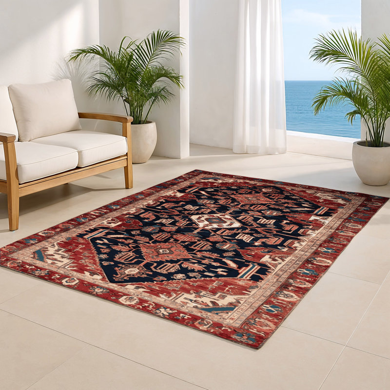 Tapis d'intérieur et d'extérieur brun Persian, Rectangulaire 2 pi x 3 pi
