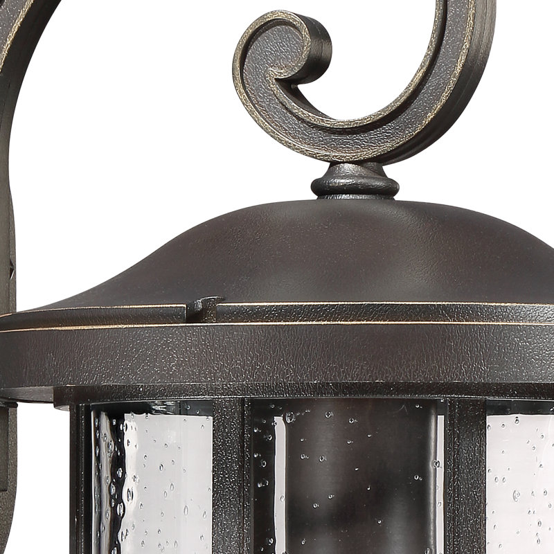 Lanterne murale d'extérieur à 1 ampoule H 17,75 po Autry, Bronze palladien