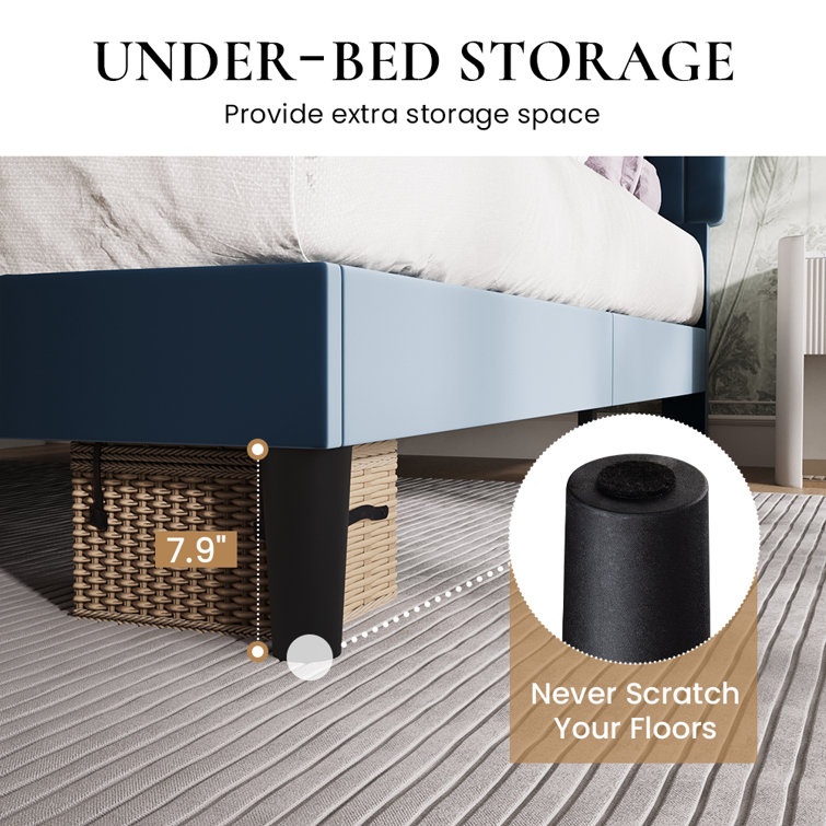 Dunphy Upholstered Platform Bed with Adjustable Headboard