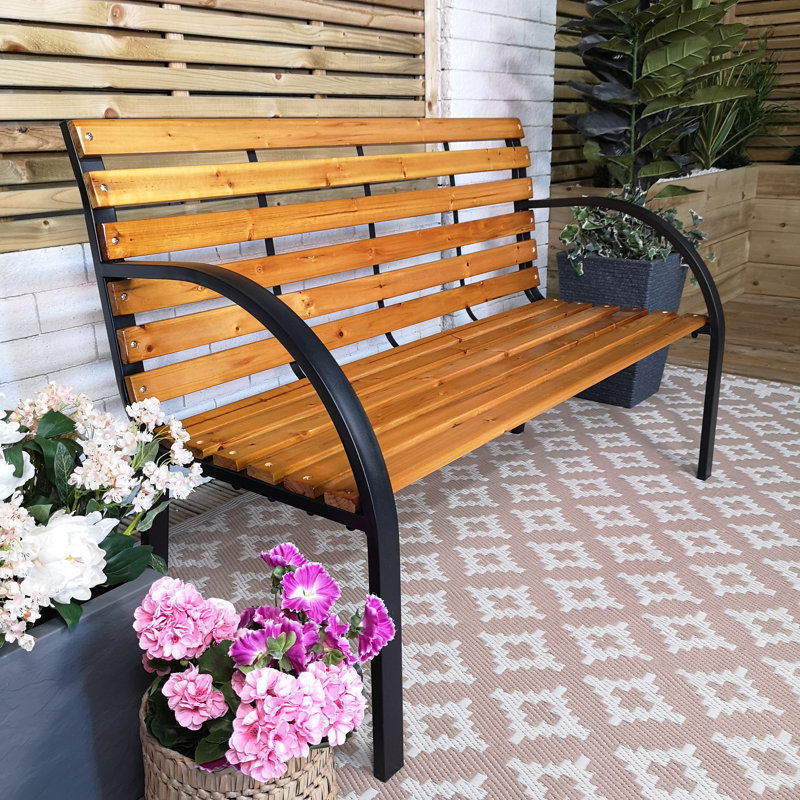 Abdimajid Solid Wood Outdoor Bench