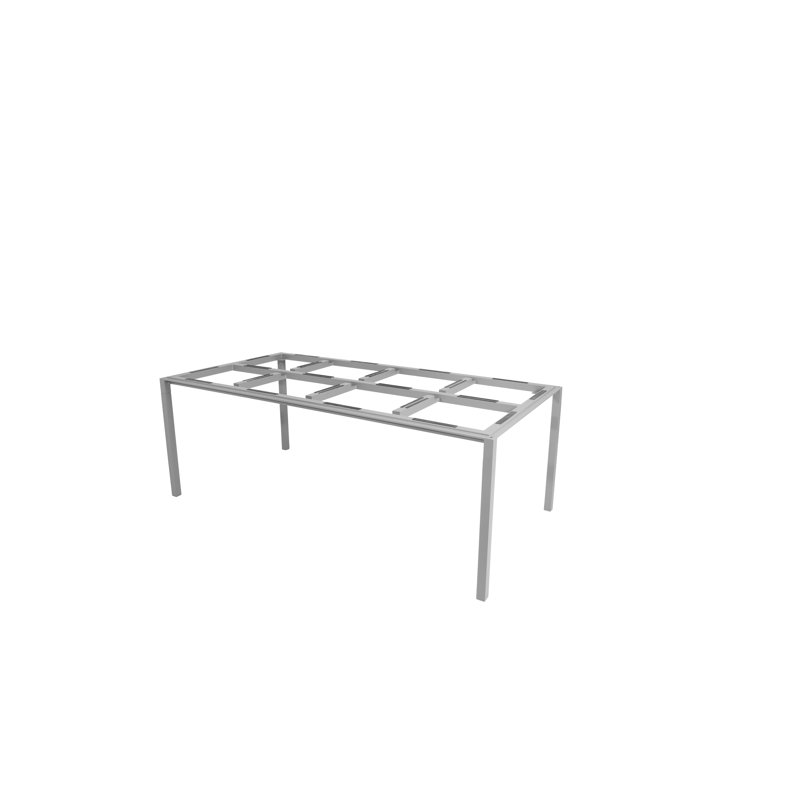 Pure Outdoor Dining Table, 39.4" W x 59.1" L x 29.5" H, Lava Gray/Concrete Gray