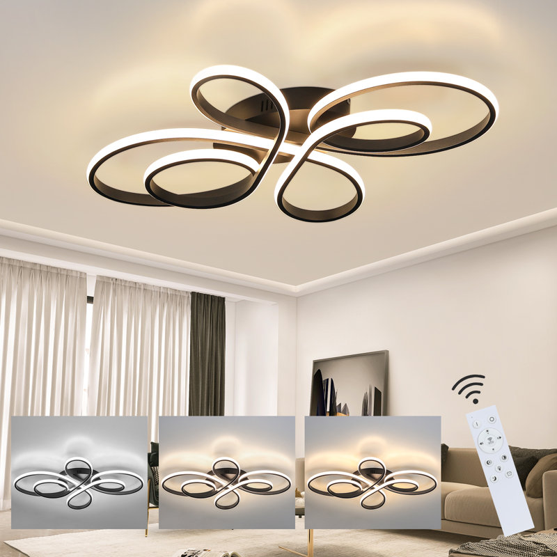 Brithny Silicone LED Flush Mount, Black