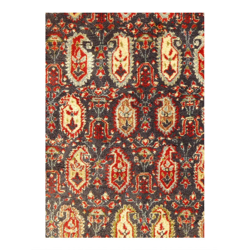 Cotton Oriental Area Rug in Gray