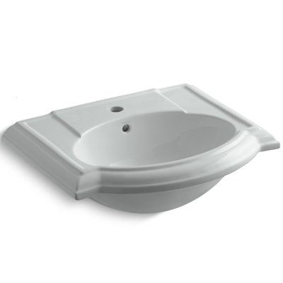 Devonshire® Ceramic 24" Pedestal Bathroom Sink with Overflow