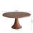 Round Mid-Century Farmhouse Solid Wood Dining Table-332878992