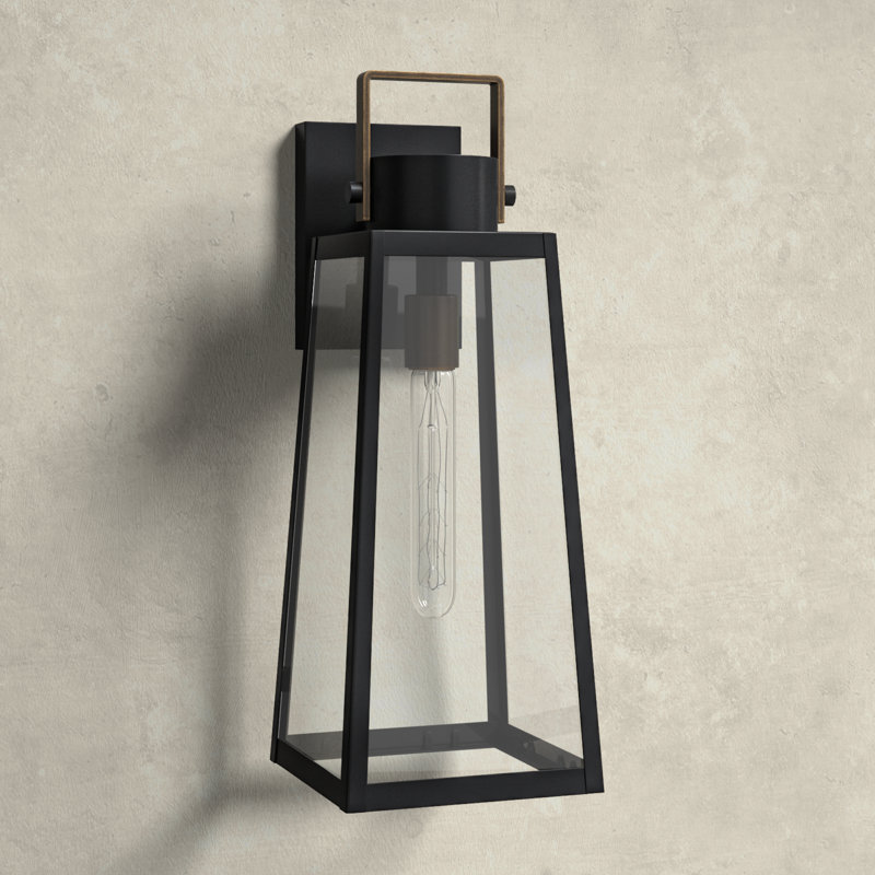 Kiwa Aluminum Wall Light, Black, 19" H x 7" W x 8.5" D