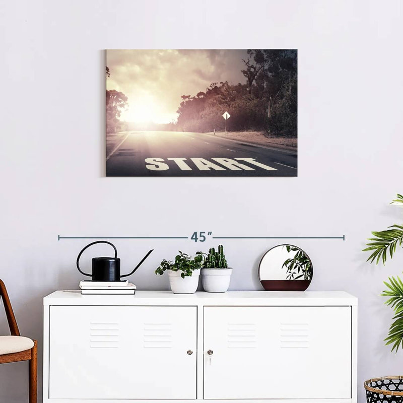Tergel Start Road Typography, 20" H x 30" W