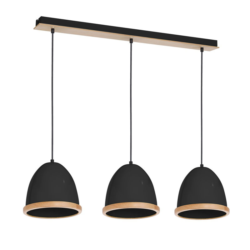 Studio 3 - Light Black Kitchen Island Pendant, Black