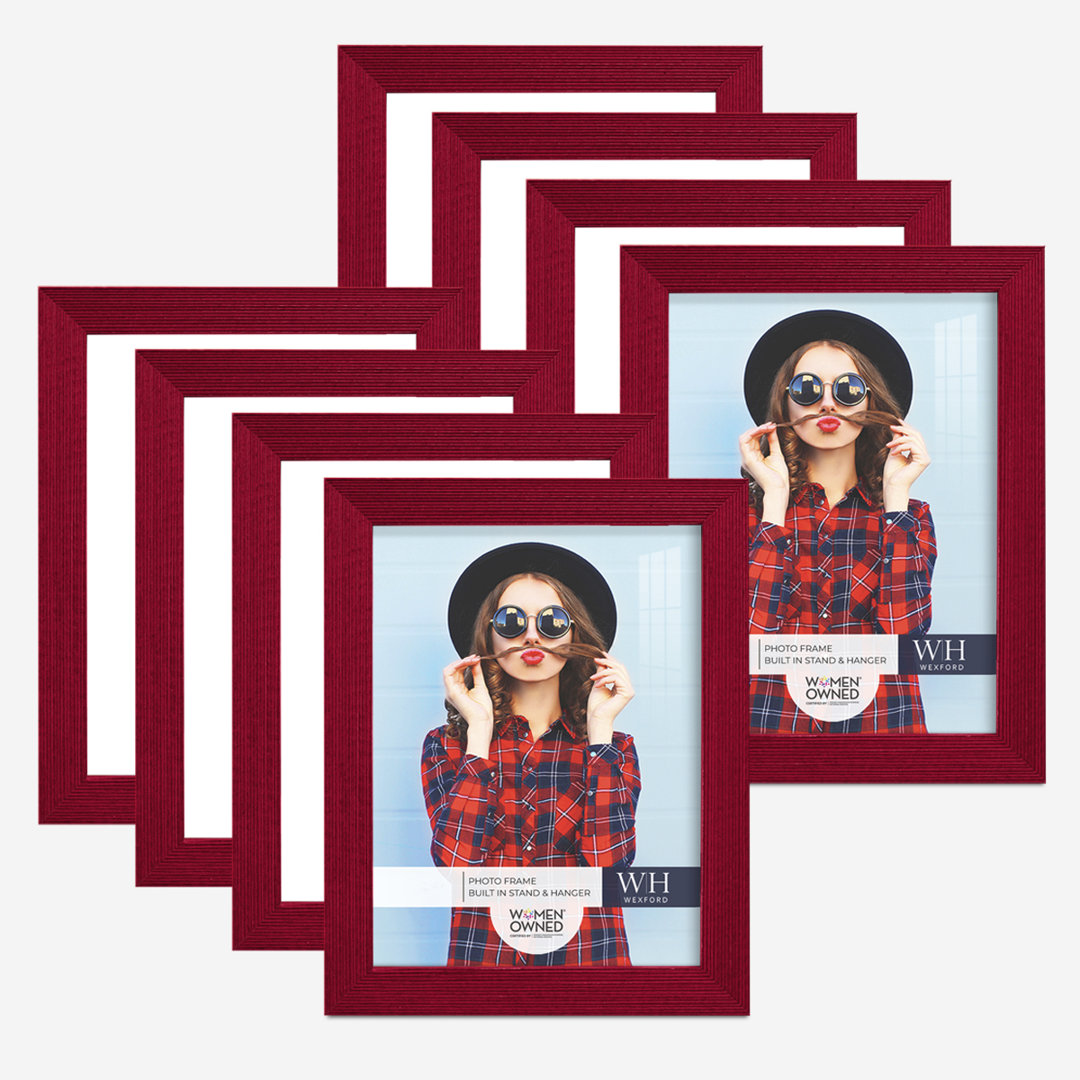 Red Wood Picture Frame - Set of 8 (Set of 8) Wexford Home