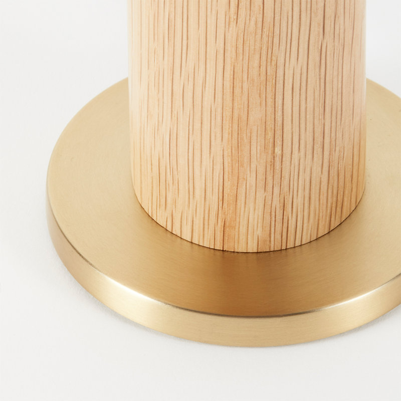 Knuckle Table Lamp In Walnut + Oval, Gold