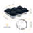 Deiss Pro Whiskey Ice Ball Maker Mold & Plastic Funnel - 6 Large 2.5 Inch Ice Spheres in Round Mold