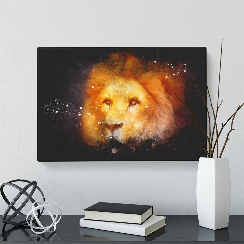 Lion Vol.4 - Wrapped Canvas, 35cm H x 50cm W x 3cm D