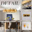 Maeanna 16-Light Dimmable Modern Gold Rectangle Chandelier with Crystal Accents for Kitchen Island Dining Room