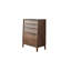 Commode d'appoint simple en noyer noir