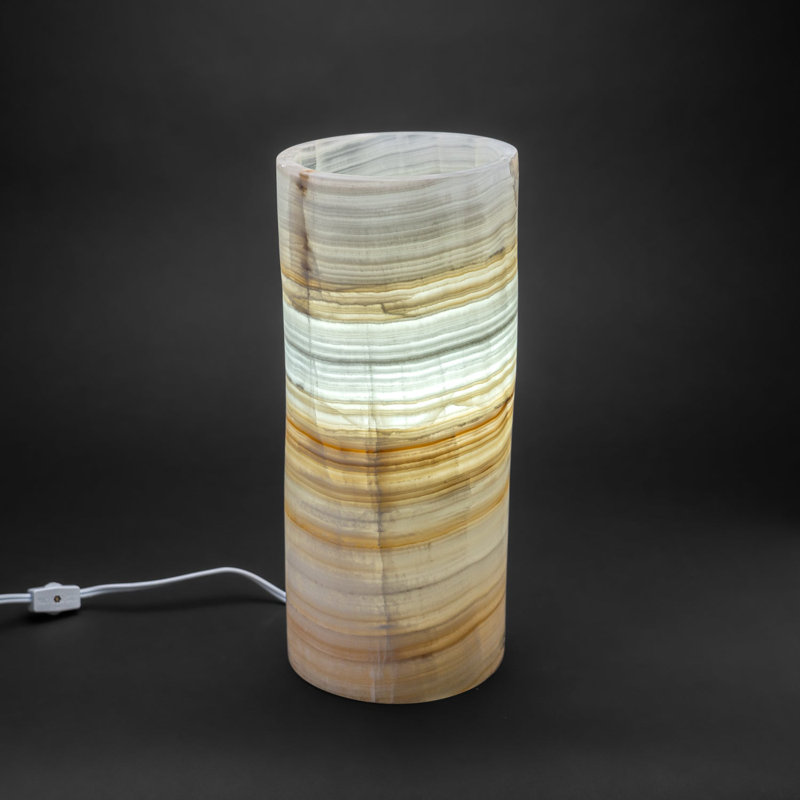 Genuine Round Banded Onyx Lamp (14", 10 Lbs)