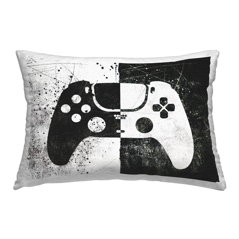 Coussin d'extérieur à imprimé abstrait de jeux vidéo par RC Ecommerce