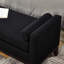 Grand repose-pieds rembourré en tissu Boucle avec coussins, banc de fenêtre rembourré pour le salon, banc de hall d'entrée - noir-2053101636