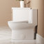 Toilette allongée une pièce à double chasse avec surface émaillée Ally-100041679-105449775