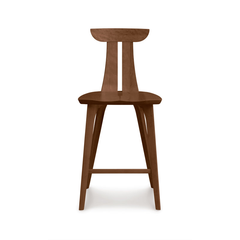 Estelle Solid Wood Stool, Saddle Cherry, Counter Stool (26" Seat Height)
