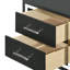 2-Drawer Nightstand Bedside Table Black