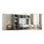 Grand lit escamotable mural avec armoires, gris