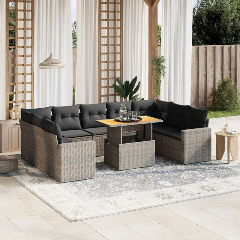 Ensemble de canapé de jardin Vidaxl gris