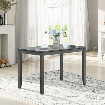 Wooden Dining Rectangular Table, Kitchen Table for Small Space, 4 Person Dining Table, Gray ONLY THE TABLE