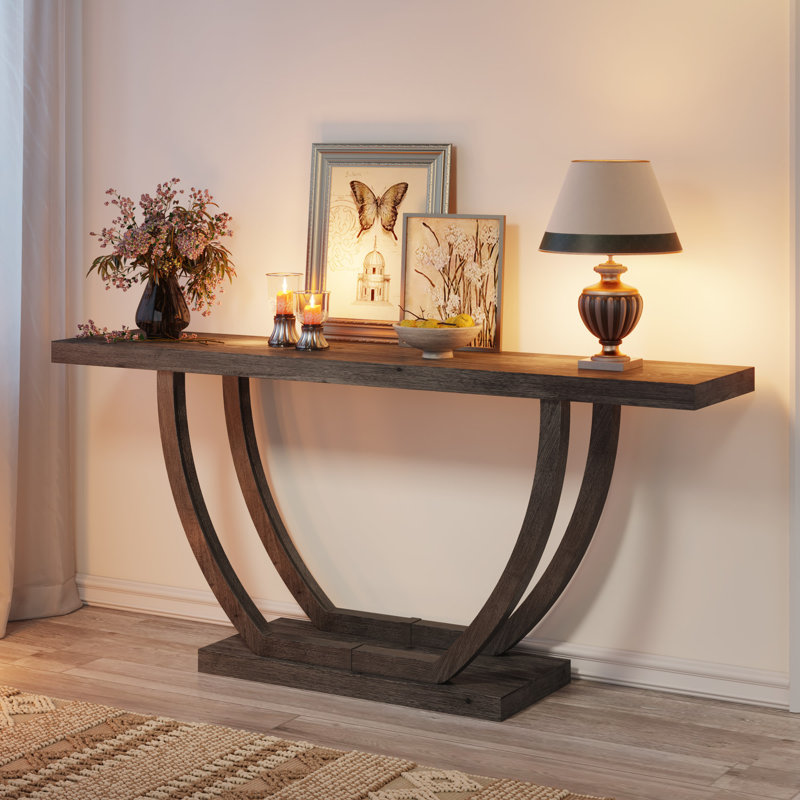 Rahmel 140Cm Console Table, Dark Grey