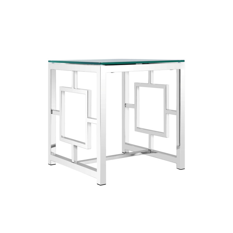 Marengo Glass Top Frame End Table