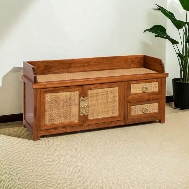 Nouveau tabouret chinois pour chaussures, Brun