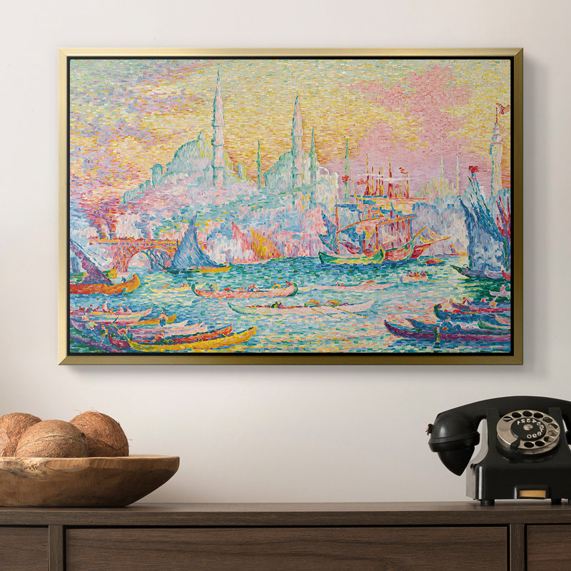 The Golden Horn, Constantinople, 1907 - Paul Signac, toile tendue avec châssis, 16 x 24, Doré