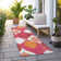 Machine-Washable Stain Polyester Resistant Geometric Area Rug