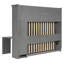 Lit escamotable moderne avec bureau et armoires en rotin, lit mural peu encombrant pour bureau à domicile-92817941