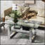 Table basse durable avec plateau en bois manufacturé, tablette et tiroir pour les salons modernes